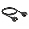 Delock RJ50 bővítő kábel anya - anya S/FTP 1 m fekete