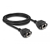 Delock RJ50 bővítő kábel anya - anya S/FTP 2 m fekete