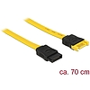 Delock SATA 6 Gb/s-s bővítőkábel csatlakozódugóval > SATA-s, csatlakozóhüvellyel, 70 cm, sárga (83950)