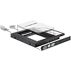 Delock Slim SATA 5.25 illeszto-keret, 1 x 2.5 SATA HDD/SSD-hez (61993)