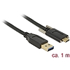 Delock SuperSpeed USB 10 Gbps (USB 3.1 Gen 2) kábel A-típusú apa csatlakozó > USB Type-C apa csatla (83718)