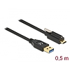 Delock SuperSpeed USB 10 Gbps (USB 3.2 Gen 2) kábel A-típusú apa csatlakozó - USB Type-C apa csatla (84025)