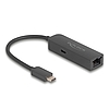 Delock Szürke USB Type-C adapter tápellátó portos 2,5 Gigabit LAN-hez 100 watt