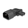 Delock Tápadapter IEC 60320 - C14 - C7, apa / anya, 2,5 A, 90 -ban hajlított