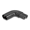 Delock Tápadapter IEC 60320 - C8 - C7, apa / anya, 2,5 A, 90 -ban balra / jobbra hajlított