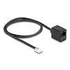 Delock Telefonkábel RJ11 apa - RJ45 anya, fekete, 1 m