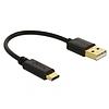 Delock Töltő kábel USB A-típusú - USB Type-C csatlakozó végekkel 3 A 15 cm