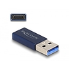 Delock USB 10 Gbps adapter A-típusú USB apa - USB Type-C aktív anya kék