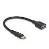 Delock USB 10 Gbps Adapter USB Type-C apa A-típusú anya 19 cm 60 W QC 3.0 fekete