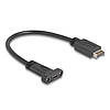 Delock USB 10 Gbps kábel E-típusú A kulcs USB 20 tűs apa - USB Type-C panel-rögzítős anya 25 cm