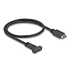 Delock USB 10 Gbps kábel E-típusú A kulcs USB 20 tűs apa - USB Type-C panel-rögzítős anya 50 cm
