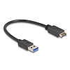 Delock USB 10 Gbps kábel E-típusú A kulcsos USB 20 tűs apa A-típusú USB apa 30 cm