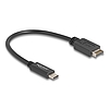 Delock USB 10 Gbps kábel E-típusú A kulcsos USB 20 tűs apa USB Type-C apa 25 cm