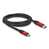 Delock USB 10 Gbps kábel USB A-típusú apa - USB Type-C apa 2 m piros fém