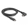Delock USB 10 Gbps kábel USB Type-C apa USB Type-C apa, ívelt bal / jobb, 1 m 4K PD 60 W E-Marker