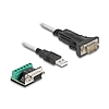 Delock USB 2.0 A-típusú adapter 1 x soros RS-422/485 apa 6 tűs terminal blockkal 5 V 1 m