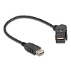 Delock USB 2.0 A-típusú panel tartó anya 45 -ban hajlított A-típusú anya 30 cm kábellel fekete