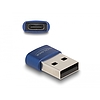 Delock USB 2.0 adapter A-típusú USB apa - USB Type-C anya kék