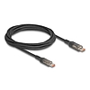 Delock USB 2.0 Adat- és gyorstöltő kábel Type-C apa - apa PD 3.0 100 W átlátszó tápjelzéssel 2 m