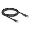 Delock USB 2.0 gyorstöltő kábel USB Type-C apa - apa PD 3.1 140 W tápjelzővel, 1,20 m