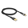 Delock USB 2.0 kábel A-típusú apa - USB Type-C apa gyors töltővel 60 W áttetsző 1 m
