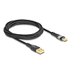 Delock USB 2.0 kábel A-típusú apa - USB Type-C apa gyors töltővel 60 W áttetsző 2 m