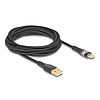 Delock USB 2.0 kábel A-típusú apa - USB Type-C apa gyors töltővel 60 W áttetsző 3 m