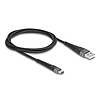 Delock USB 2.0 kábel A-típusú USB apa - USB Type-C apa meghosszabbított hajlítás védelemmel 1 m