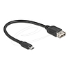 Delock USB 2.0 kábel EASY USB Type Micro apa - EASY USB Type-A anya 0,2 m