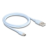 Delock USB 2.0 kábel USB A-típusú dugó - USB Type-C dugó 1 m kék Szilikon