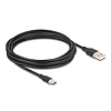 Delock USB 2.0 kábel USB A-típusú dugó - USB Type-C dugó 4 m fekete Szilikon