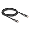 Delock USB 2.0 Kábel USB Type-C apa - apa csatlakozóval tápmérővel, PD 3.0 100 W, 2 m