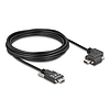 Delock USB 2.0 kábel USB Type-C apa csatlakozó csavarokkal - USB Type-C apa csatlakozó csavarokkal ívelt bal / jobb PD 3.0 60 W 5 m