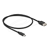 Delock USB 2.0 kábel USB Type-C apa EASY USB Type-A anya, 0,5 m