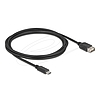 Delock USB 2.0 kábel USB Type-C apa EASY USB Type-A anya, 2 m