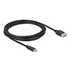 Delock USB 2.0 kábel USB Type-C apa EASY USB Type-A anya, 3 m