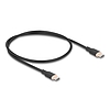 Delock USB 2.0 kábel USB Type-C dugó - dugó PD 3.0 60 W 0,5 m fekete Szilikon