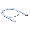 Delock USB 2.0 kábel USB Type-C dugó - dugó PD 3.0 60 W 0,5 m kék Szilikon