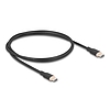 Delock USB 2.0 kábel USB Type-C dugó - dugó PD 3.0 60 W 1 m fekete Szilikon