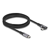 Delock USB 20 Gbps Kábel, ívelt bal / jobb, USB PD 3.1 Extended Power Range 240 W 2 m