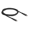Delock USB 20 Gbps kábel USB Type-C apa - apa PD 3.0 100 W E-Marker 1 m fekete fém