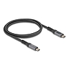 Delock USB 40 Gbps adat és gyorstöltő koax kábel 1 m hosszú, 8K 60 Hz USB PD 3.1 bővített tápszélesség 240 W