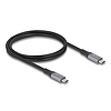 Delock USB 40 Gbps kábel USB Type-C dugó - dugó PD 3.1 240 W E-Marker 1 m szürke fém