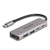 Delock USB 5 Gbps 2 USB Type-C portos és 2 A-típusú portos hub USB Type-C csatlakozóval