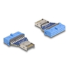 Delock USB 5 Gbps átalakító, tűfejes anya USB E-típusú belső A kulcs csatlakozó
