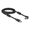 Delock USB 5 Gbps kábel A-típusú apa - B-típusú apa 90 balra hajlítva 3 m