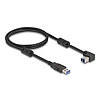 Delock USB 5 Gbps kábel A-típusú apa - B-típusú apa 90 felfelé néző csatlakozóapaval 1 m