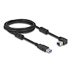 Delock USB 5 Gbps kábel A-típusú apa - B-típusú apa 90 felfelé néző csatlakozóapaval 2 m