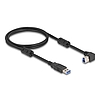Delock USB 5 Gbps kábel A-típusú apa - B-típusú apa 90 jobbra hajlítva 1 m