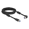 Delock USB 5 Gbps kábel A-típusú apa - B-típusú apa 90 jobbra hajlítva 5 m